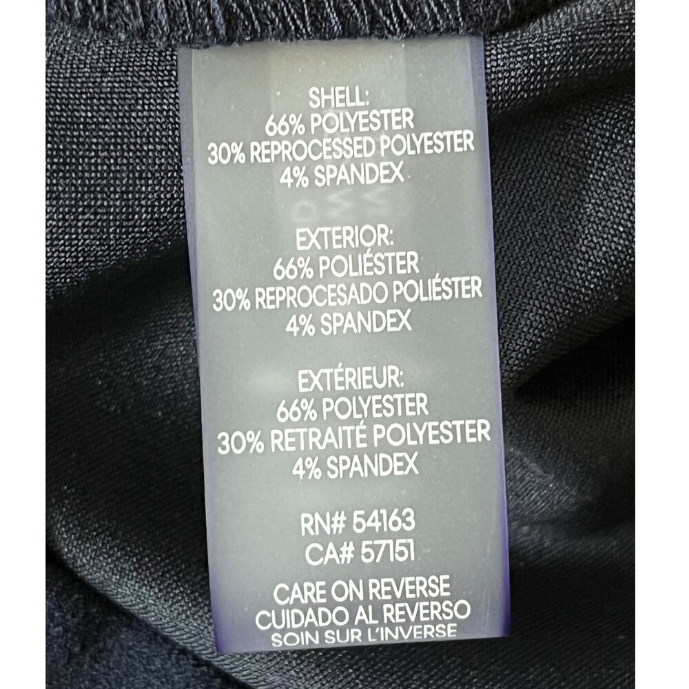 Calvin Klein dress Ruffle crepe sheath sleeveless navy blue size 8 - Picture 7 of 8